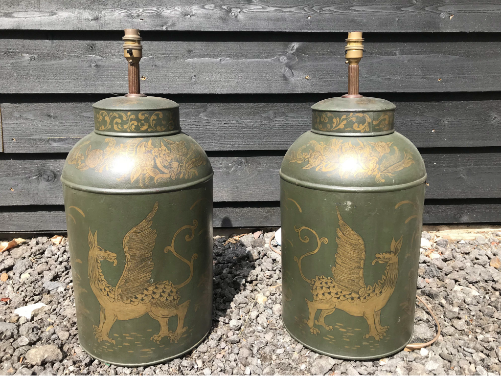 Pair of Tea Caddy Lamps