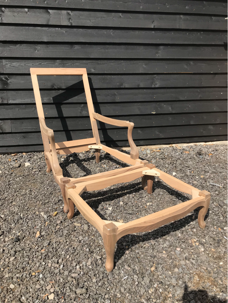Seyrie Maughen Chair and Run Up Stool Frame 